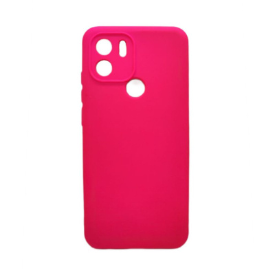 Чехол Silicone Cover с защитой камеры для Xiaomi Poco C51 (фуксия)